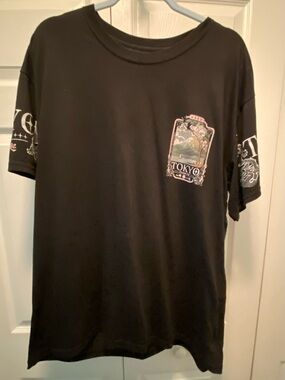 Fresh Laundry Tokyo Mountain Fuji Black T-shirt 2XL short sleeve